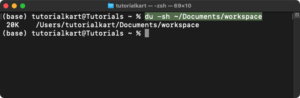 how to check file size on mac terminal